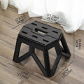 Portable Foldable Plastic Stool with Handle - Dark Green - view 4