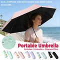 Portable Foldable Umbrella with Zipper Storage Bag - Blue - view 2