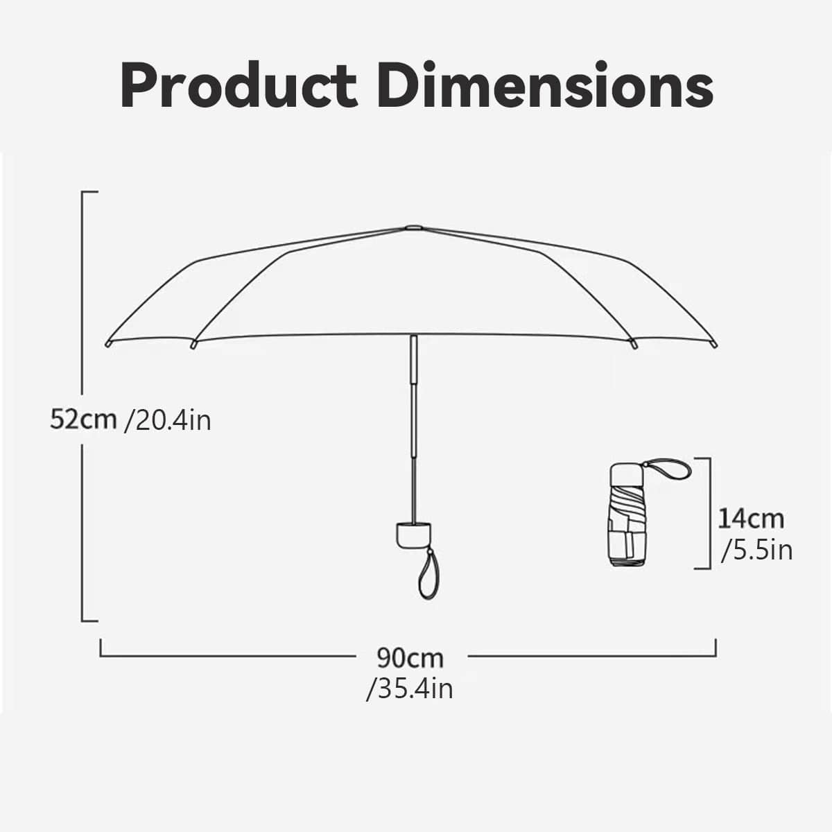Portable Foldable Umbrella with Zipper Storage Bag - Blue - view 4