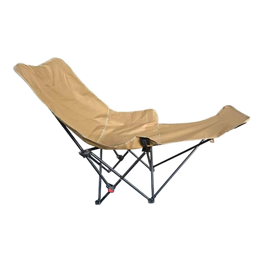 Portable Folding Adjustable Camping Recliner Chair - Khaki