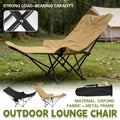 Portable Folding Adjustable Camping Recliner Chair - Khaki - view 2