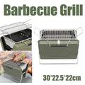 Portable Folding Barbecue Stove for Outdoor Home Use, Olive Green Grill