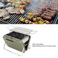 Portable Folding Barbecue Stove for Outdoor Home Use, Olive Green Grill - view 5