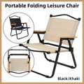 Portable Folding Camping Chair, Lightweight Aluminium Alloy - Khaki - view 2