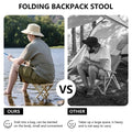 Portable Folding Camping Stool with Side Pocket - Green - view 5