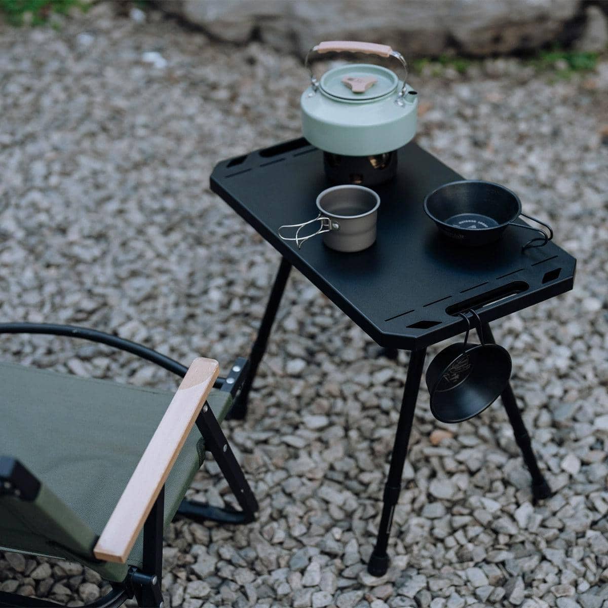 Portable Folding Camping Table with Carry Case, Adjustable Legs, 48 x 28 x 59 cm - view 5