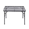 Portable Folding Camping Table with Iron Mesh Top, Adjustable Height - view 2