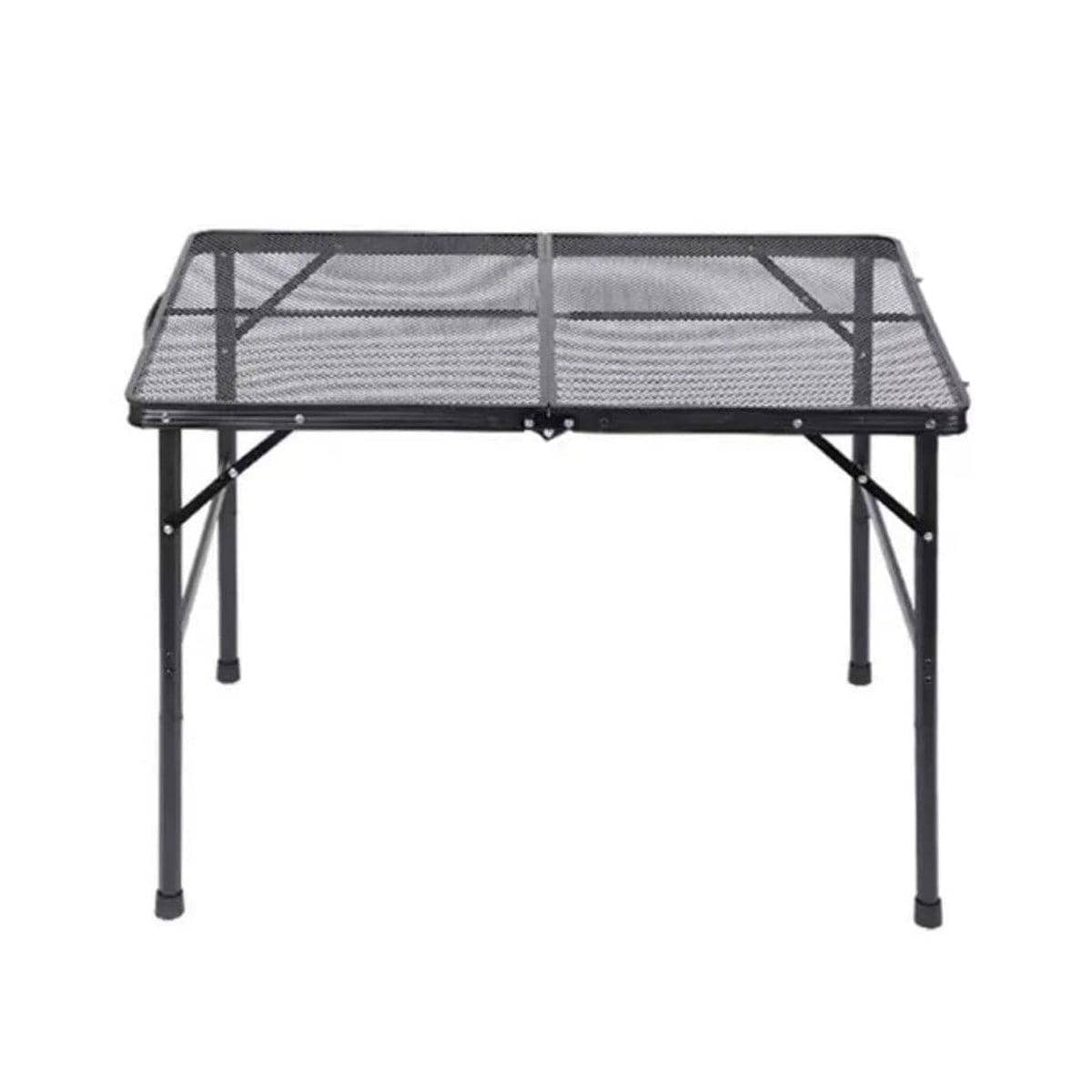 Portable Folding Camping Table with Iron Mesh Top, Adjustable Height - view 2