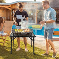 Portable Folding Camping Table with Iron Mesh Top, Adjustable Height - view 5