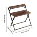 Portable Folding Desk X Shaped Stable Two Tier Desk for Home Office and Study - view 3