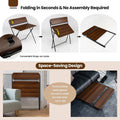 Portable Folding Desk X Shaped Stable Two Tier Desk for Home Office and Study - view 5