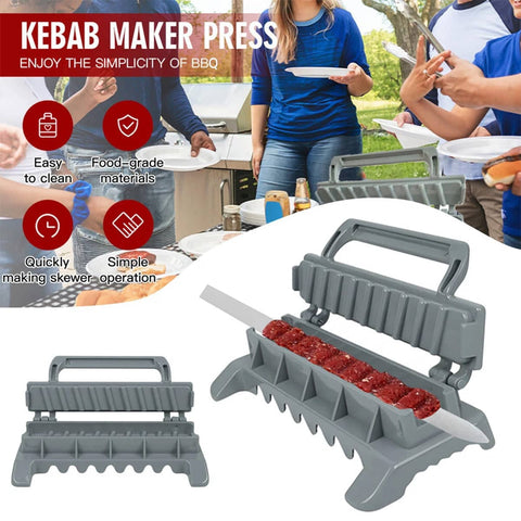 Portable Folding Kebab Skewer Maker for BBQ Meat, Outdoor Cooking Press