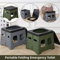 Portable Folding Outdoor Travel Toilet for Camping and Hiking - Grey - view 2