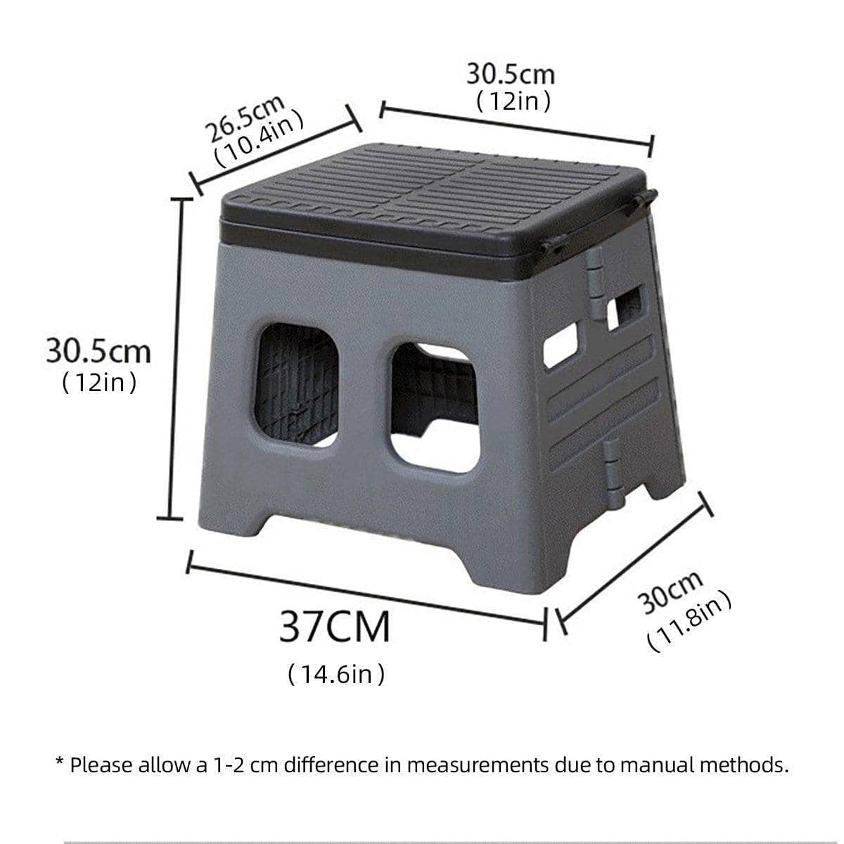 Portable Folding Outdoor Travel Toilet for Camping and Hiking - Grey - view 4