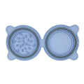Portable Folding Pet Bowl, Double Bowl - Blue