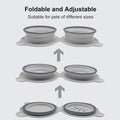 Portable Folding Pet Bowl, Double Bowl - Grey - view 5