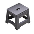 Portable Folding Plastic Stool, Lightweight for Camping and Picnics - Blue Grey