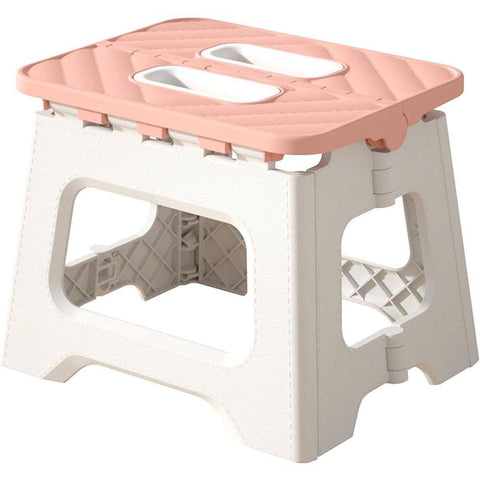 Portable Folding Stool for Camping and Fishing - Pink