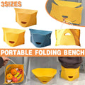 Portable Folding Stool for Camping and Fishing - Yellow, Small (19 cm High) - view 2