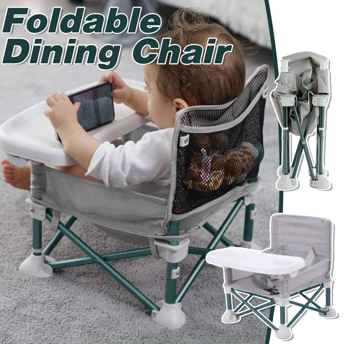 Portable Folding Toddler Dining Chair for Travel and Camping