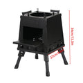 Portable Folding Wood Burning Camping Stove, Windproof for Outdoor BBQ - view 3