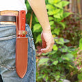 Portable Garden Weeding Knife Spade Transplant Hand Tool with Leather Case - view 4