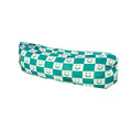 Portable Inflatable Air Sofa Lounger - Green and White Smiley Check Print, 230 x 70 cm - view 2