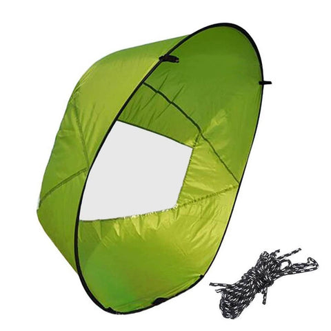 Portable Kayak Sail 108cm - Green, Folding Downwind Sail