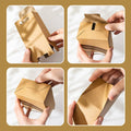 Portable Kraft Paper Gift Boxes with Handle, Set of 50 for Birthdays and Holidays - view 5
