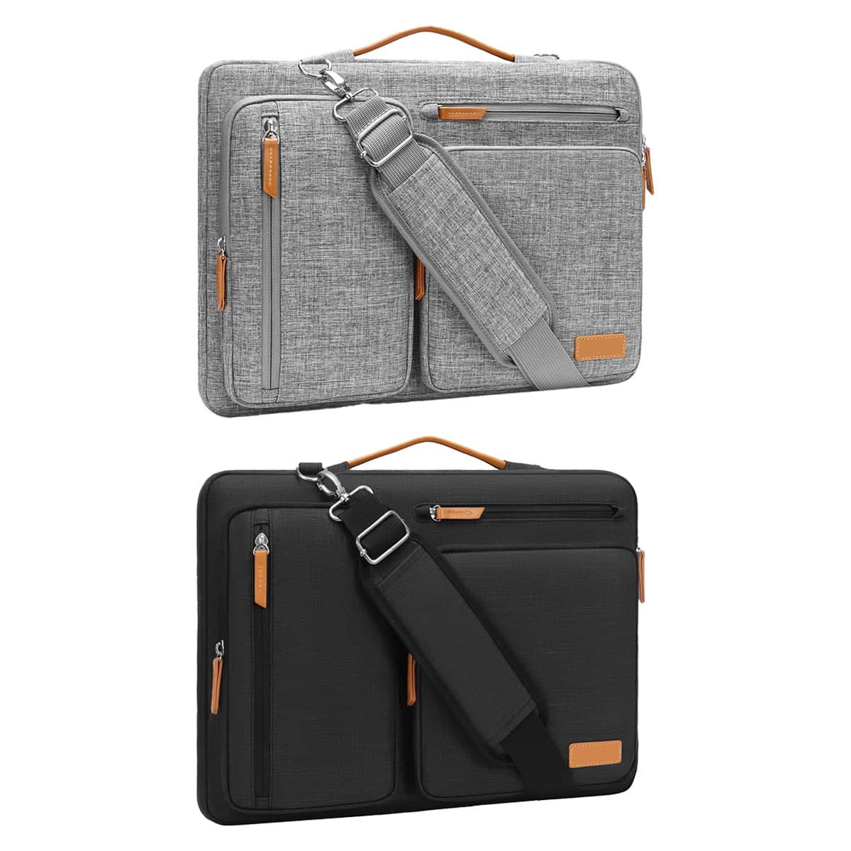 Portable Laptop Shoulder Bag, Oxford Cloth - Black - view 3