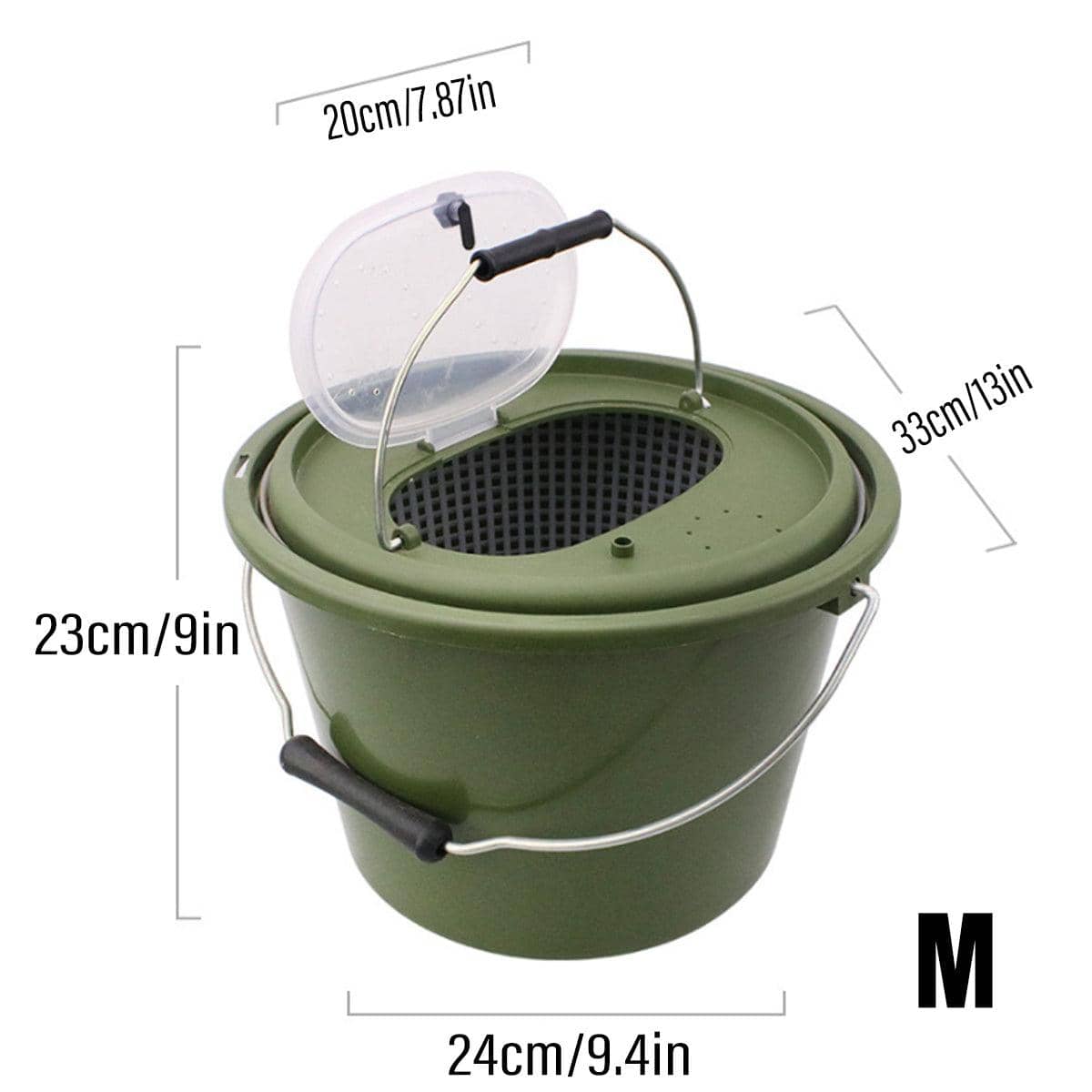 Portable Live Fish Bucket with Ventilated Lid - Small (Base 26 x 16 cm) - view 5