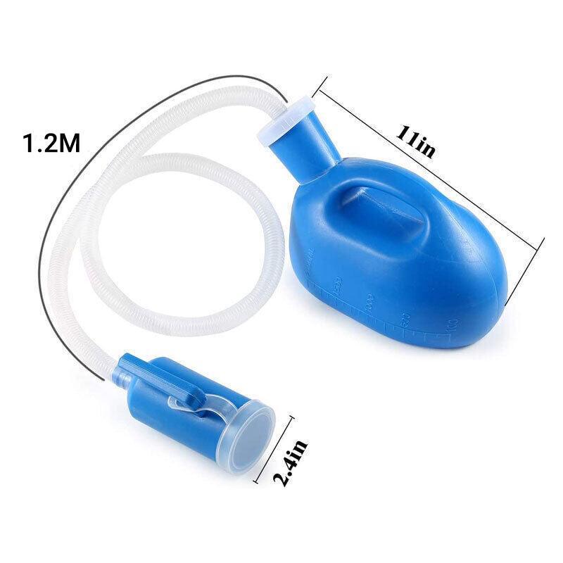 Portable Male Urinal Bottle with 1.2 m Tube, 2000 ml - White - view 5
