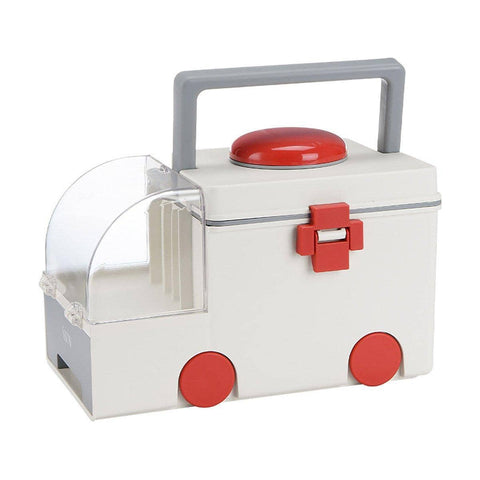 Portable Medicine Storage Box, Two-Layer First Aid Organiser - Grey
