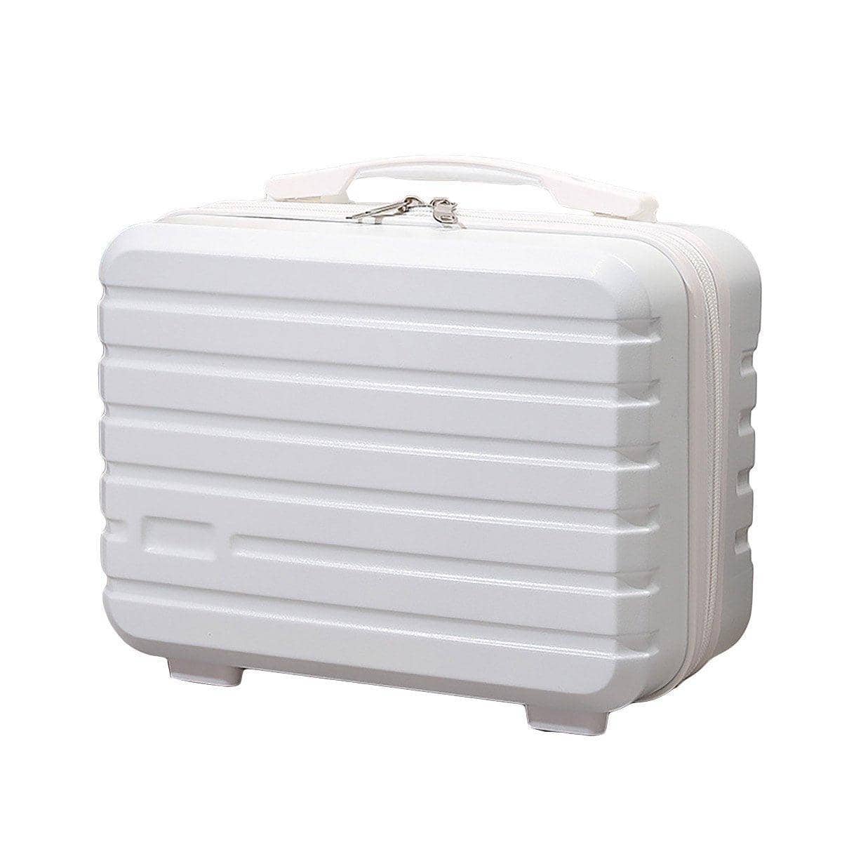 Portable Mini Suitcase Storage Box for Makeup and Travel - White