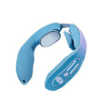 Portable Neck Massager with Heat and Pulse Modes - Blue, Upgraded Version