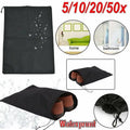 Portable Non Woven Shoe Bag Drawstring Travel Pouch 29 x 36 cm, Pack of 5 - view 2