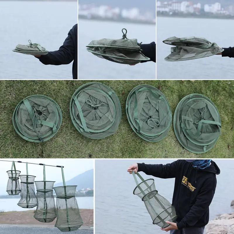 Portable Nylon Mesh Fishing Net Basket for Fish and Crabs - view 4
