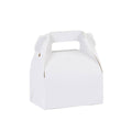 Portable Pastry Boxes with Handle, Pack of 50 - White, Small (6 x 12 x 10cm)