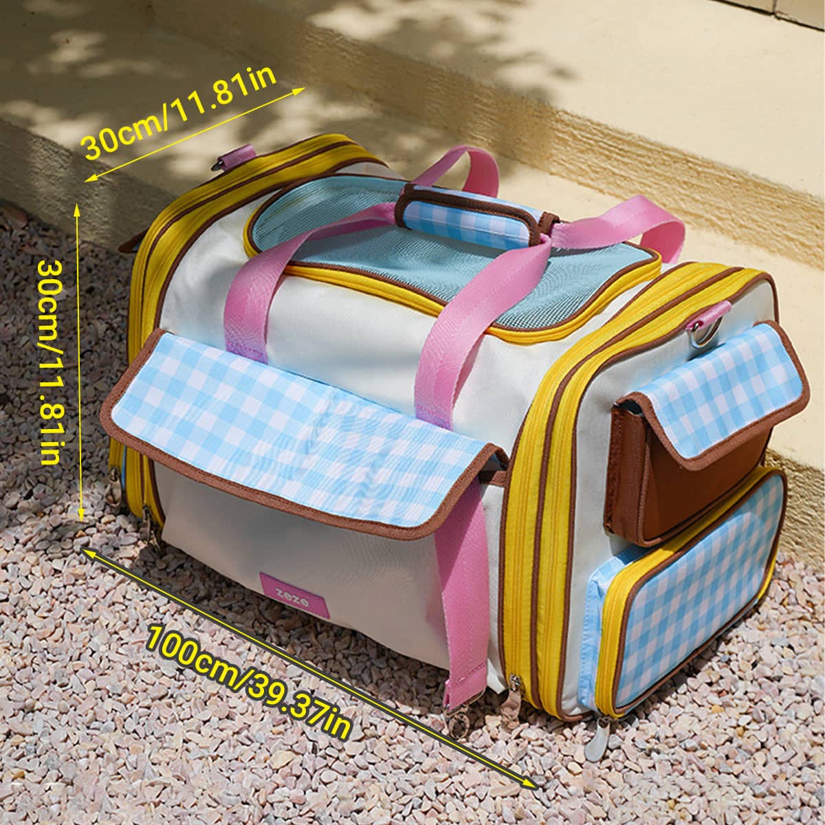 Portable Pet Travel Carrier Bag, Large Expandable for Cats and Small Dogs - view 3