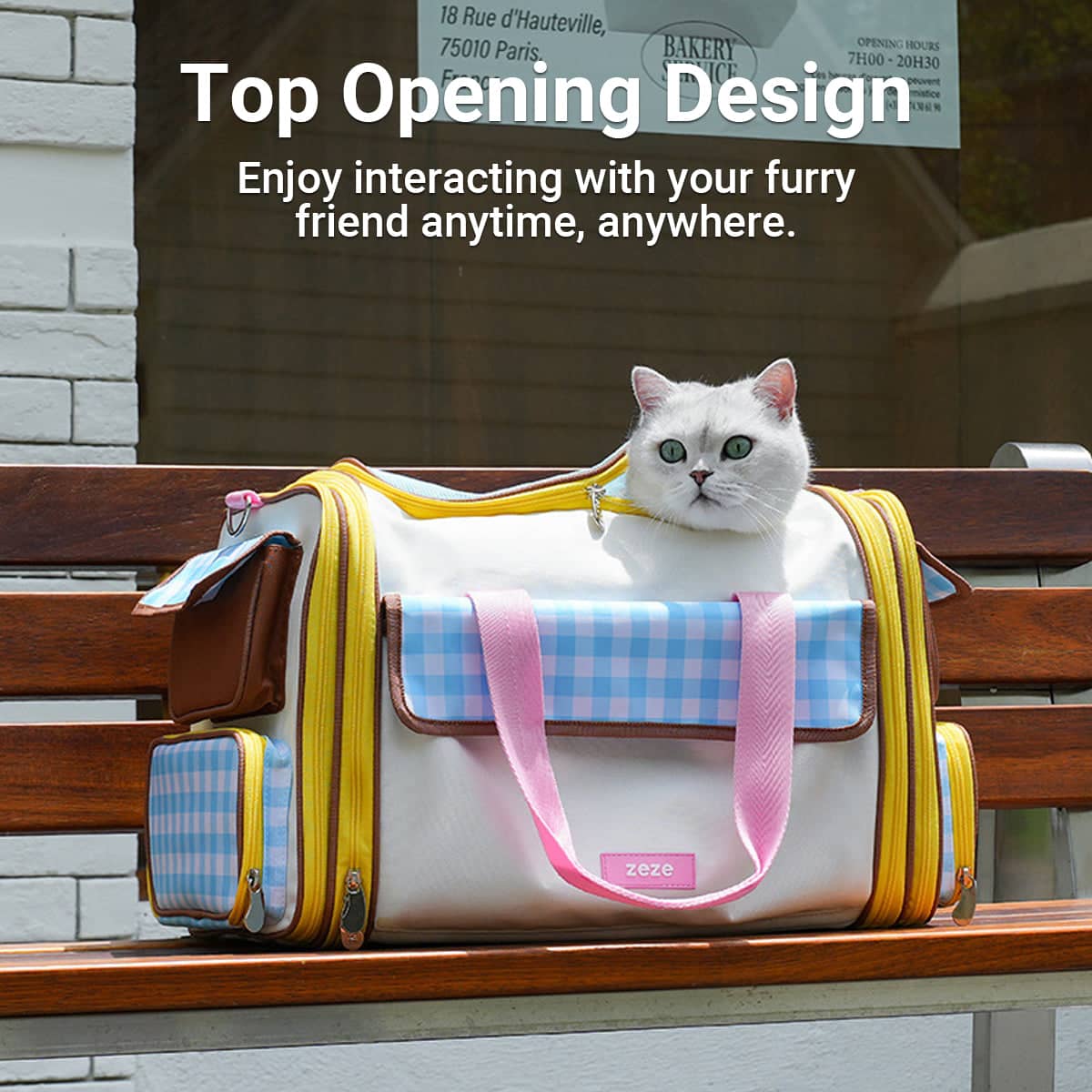Portable Pet Travel Carrier Bag, Large Expandable for Cats and Small Dogs - view 4