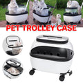 Portable Pet Trolley Carrier Travel Case for Cats and Small Dogs