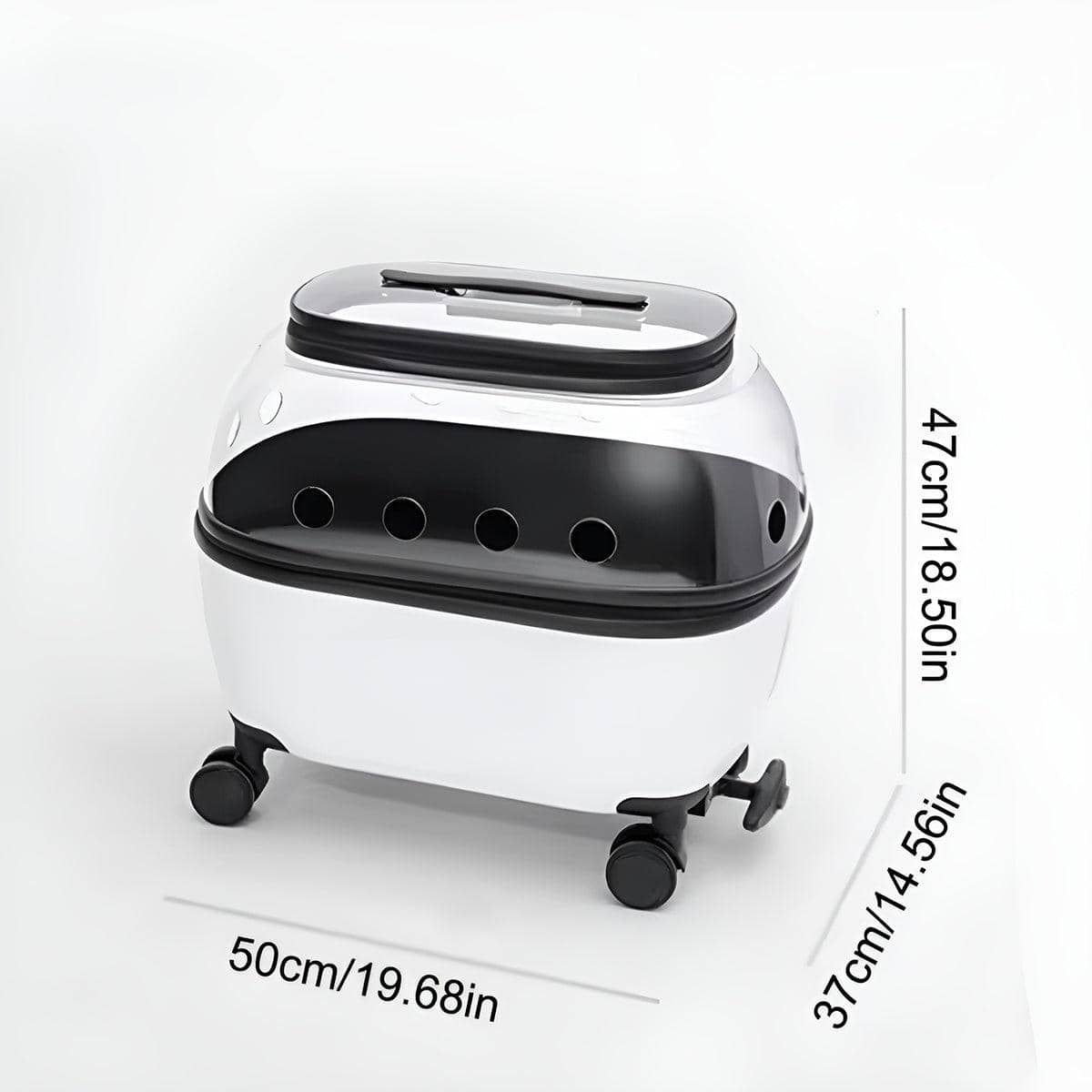 Portable Pet Trolley Carrier Travel Case for Cats and Small Dogs - view 3