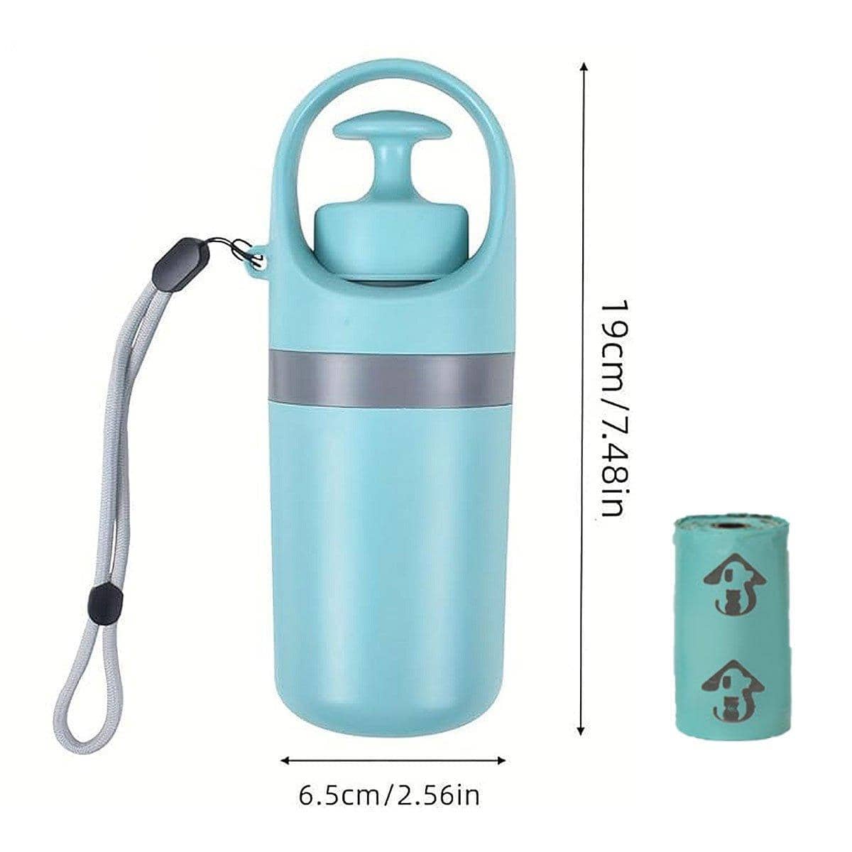 Portable Pet Waste Pick-Up Shovel with Six-Claw Clip and Bag Dispenser - view 3
