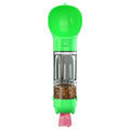 Portable Pet Water Bottle, Dog Travel Bowl and Poop Bag Dispenser - Green