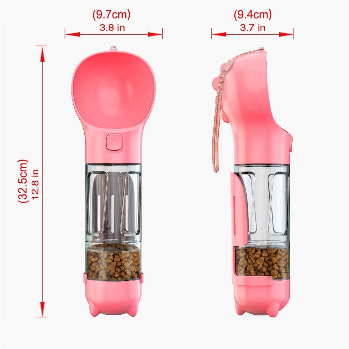 Portable Pet Water Bottle, Dog Travel Bowl and Poop Bag Dispenser - Green - view 4