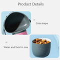 Portable Pet Water Bottle with Food Cup and Wrist Strap, Grey - view 4