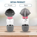 Portable Pet Water Bottle with Food Cup and Wrist Strap, Grey - view 5