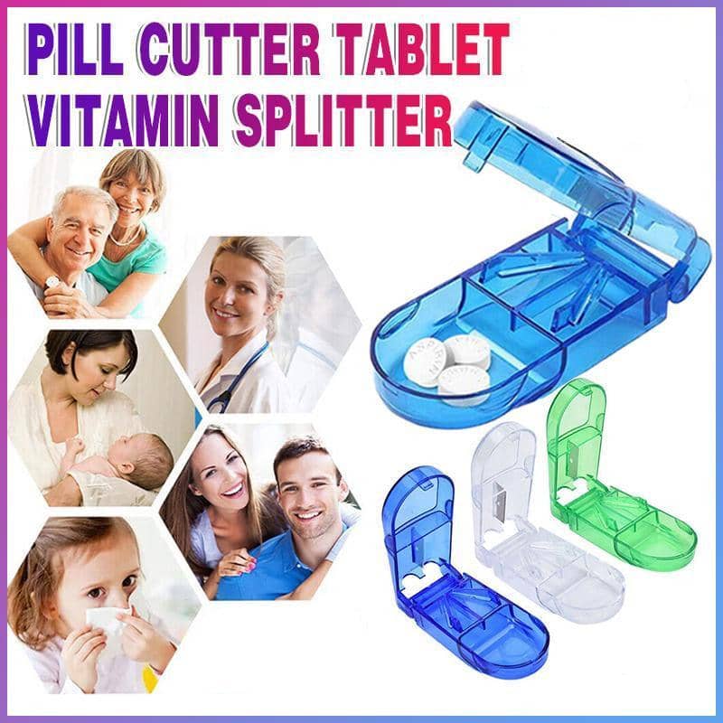 Portable Pill Cutter and Tablet Splitter Storage Box - Green - view 2