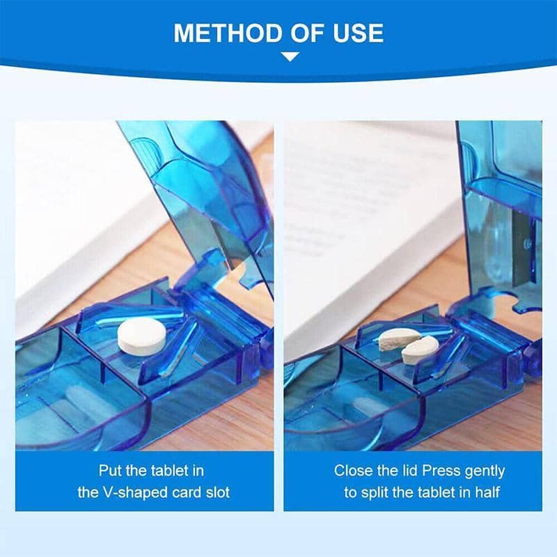 Portable Pill Cutter and Tablet Splitter Storage Box - Green - view 4