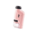 Portable Pocket Microscope with LED Light for Kids - Pink